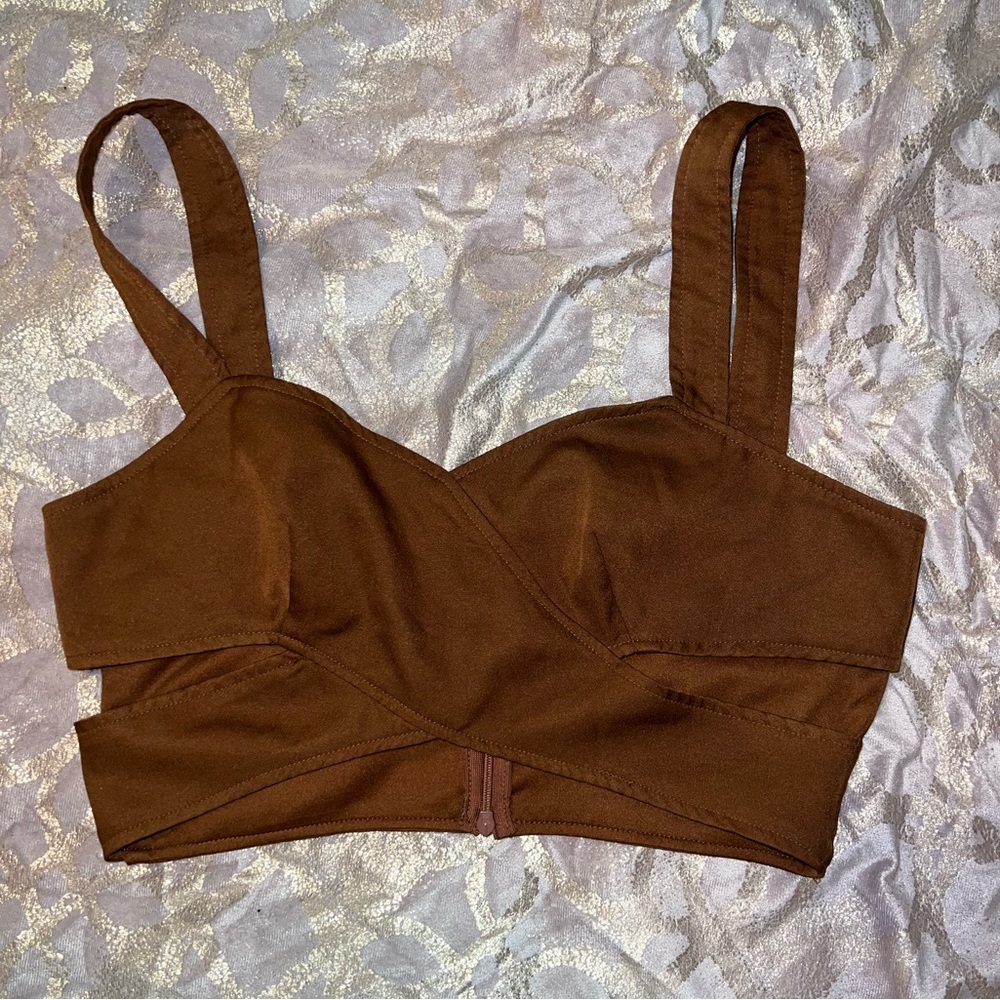 Brown cropped top - Picture 1 of 1